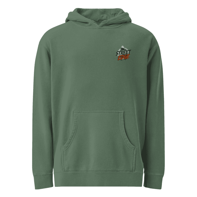 Street Edge Unisex pigment-dyed hoodie - Pigment Alpine Green